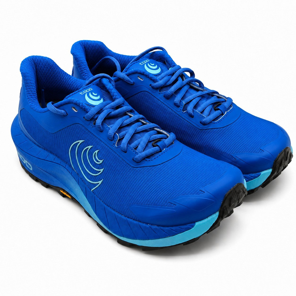 Topo Athletic MTN Racer 4 Women's 7 Blue Vibram Trail Running Shoes Sneakers
