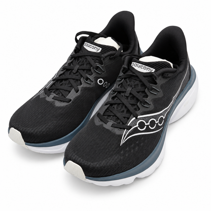 Saucony Kinvara 16 Mens 9.5 Black White PWRRUN Lightweight Road Running Sneakers