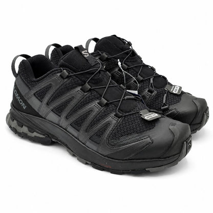 Salomon XA Pro 3D V8 Wide Men's 9.5 Black Trail Running Hiking Shoes Quicklace