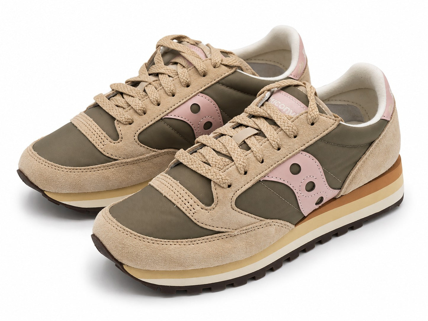 Saucony Jazz Triple Green Pink Women's 7.5 Platform Suede Sneakers S60530-58