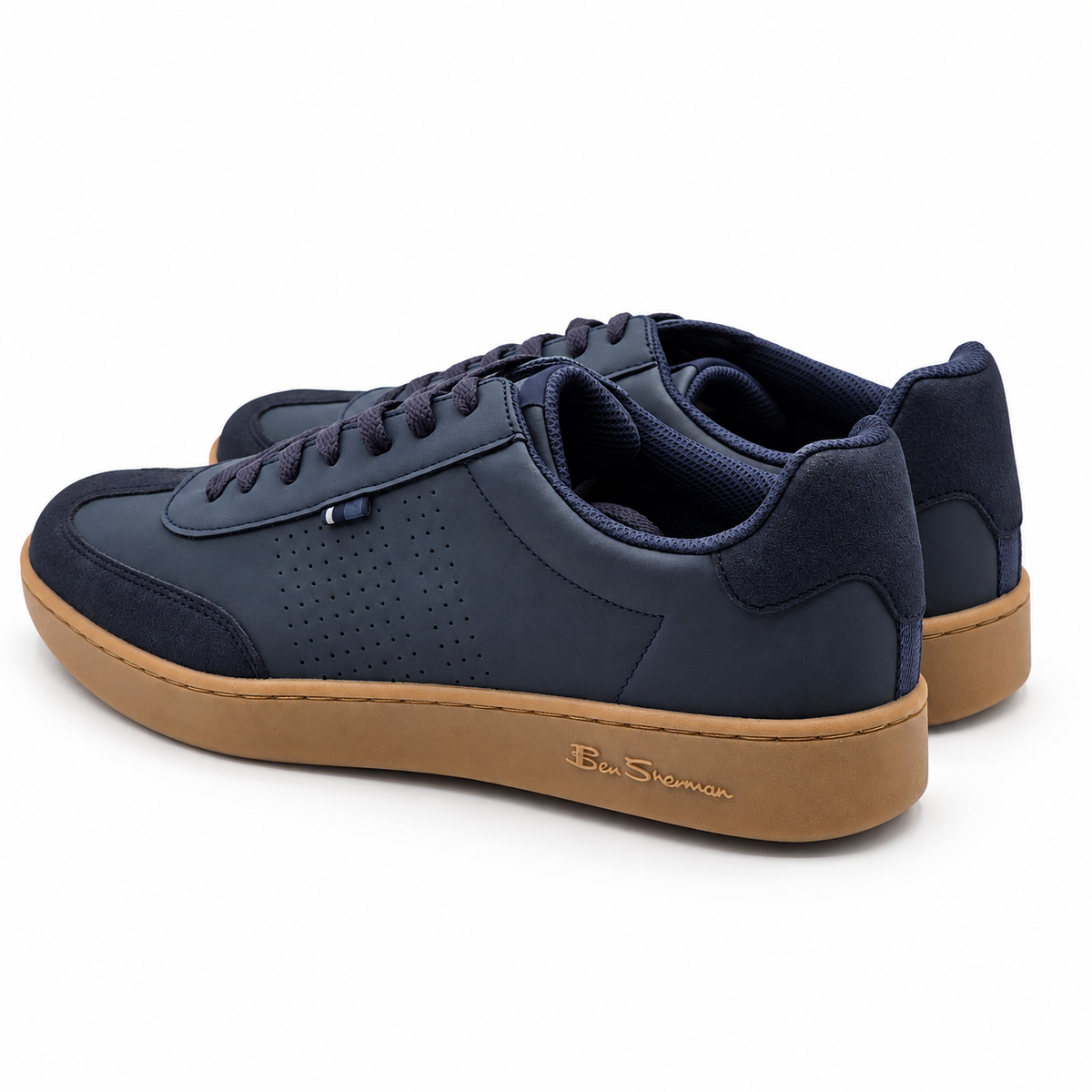 Ben Sherman Watts Mens Navy Blue Low Top Memory Foam Lace Up Sneakers Pick Size
