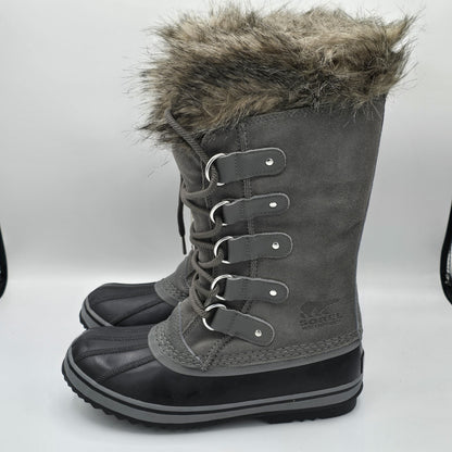 Sorel Joan of Arctic Boots Women's Waterproof Winter Snow Quarry Black Size 9