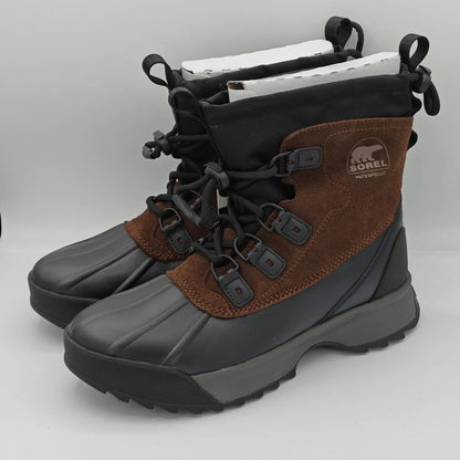 SOREL Scout 87 XT WP Tobacco Black Waterproof Boots Men's Size 9 Leather