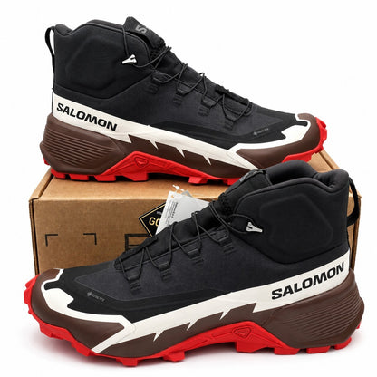 Salomon Cross Hike 2 Mid GTX Men's 14 Gore-Tex Waterproof Hiking Boots Black Red