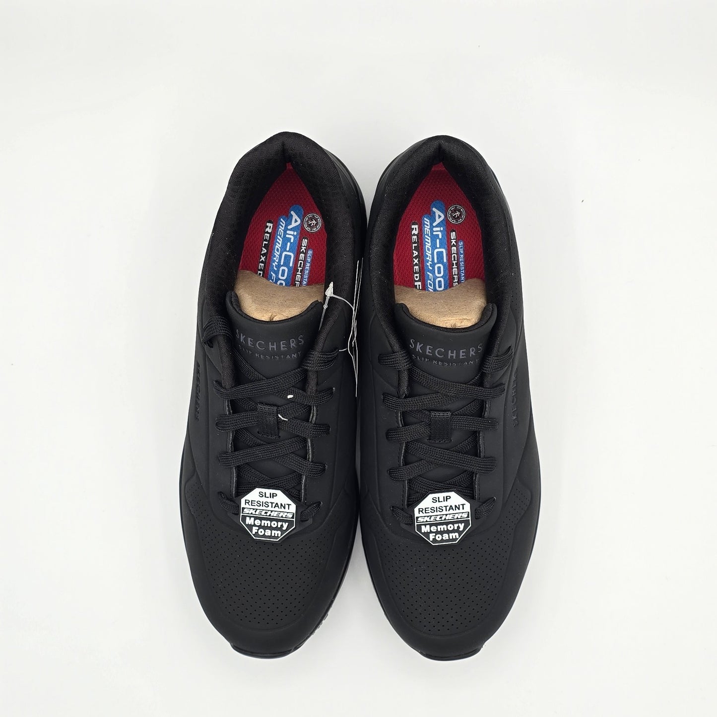 Skechers Work Relaxed Fit Uno SR Sutal Men's Black Slip-Resistant Shoes 9.5/10