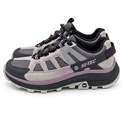 Hi-Tec Women's Hiking Trail Shoes Gray Lilac Outdoor Walking Sneakers Pick Size