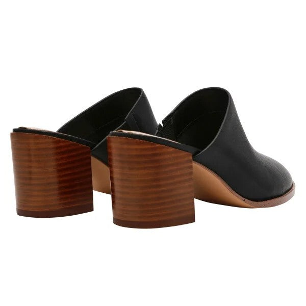 dv by Dolce Vita "Nero" Women's Dress Shoes / Stacked Block Heeled Mule (Black)