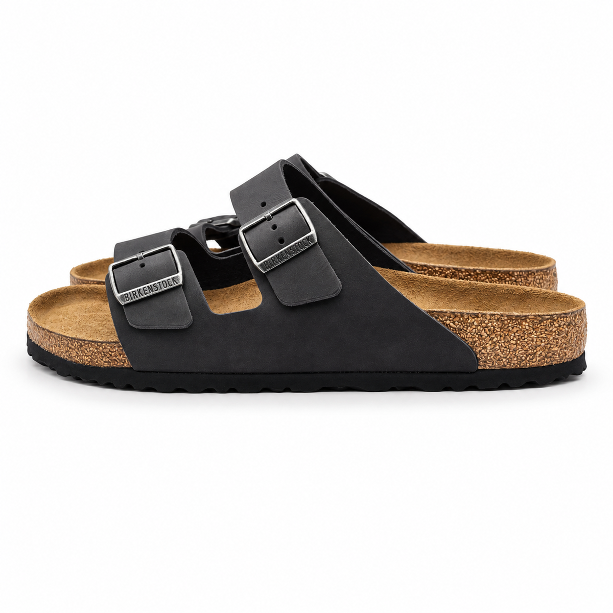 Birkenstock Arizona Soft Footbed Mens 9 EU 42 Black Oiled Leather Slide Sandals