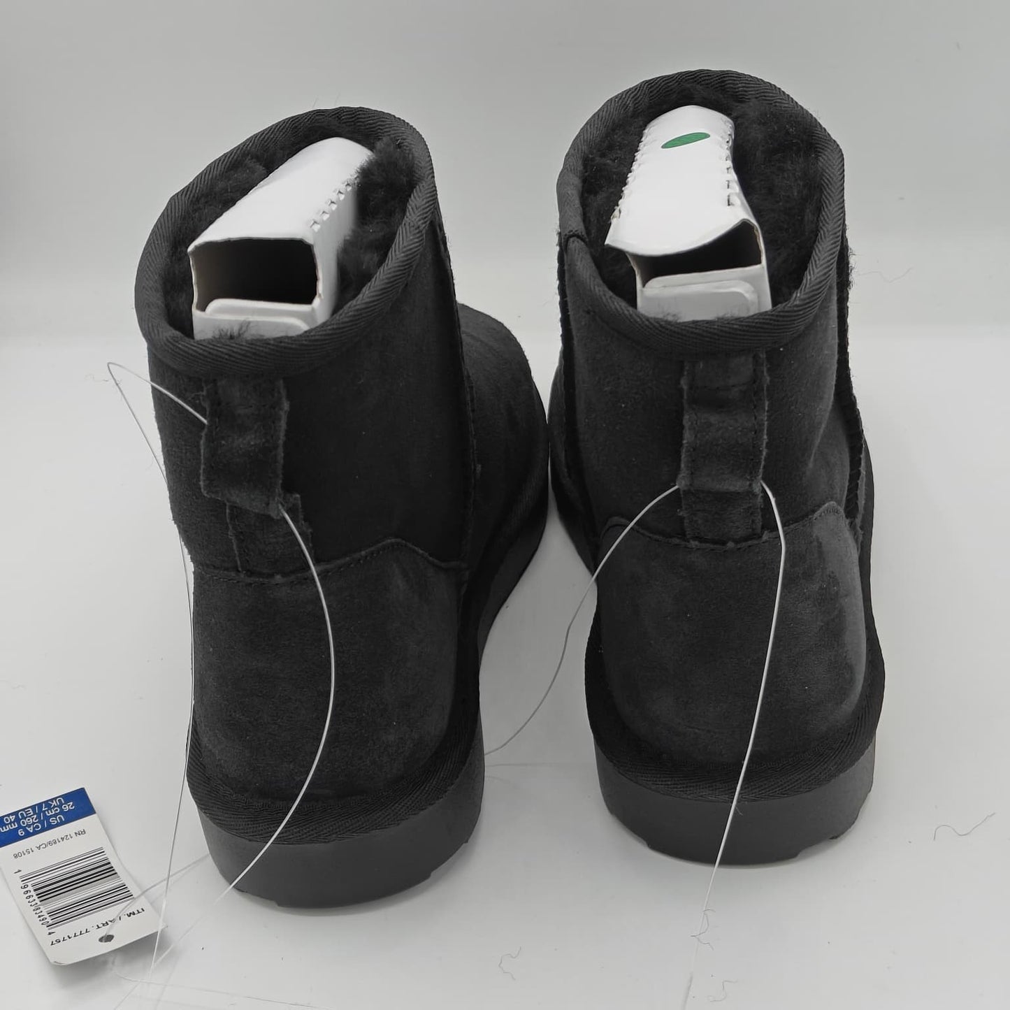 Kirkland Signature Women's Suede Shearling Winter Straight Edge Boot (Black)