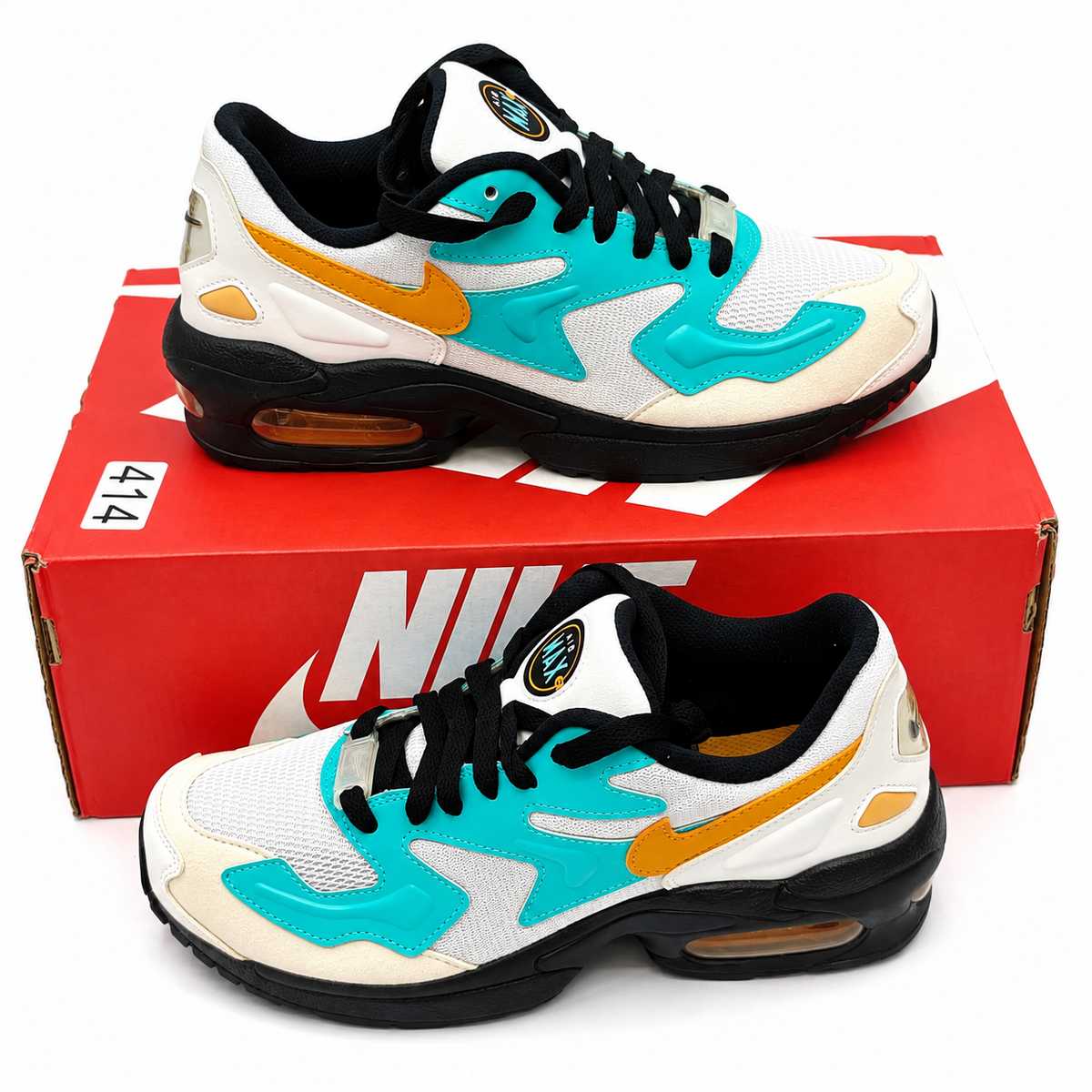 Nike Air Max2 Light Jaguars CJ7980-100 Running Shoes White Amber Rise Women's