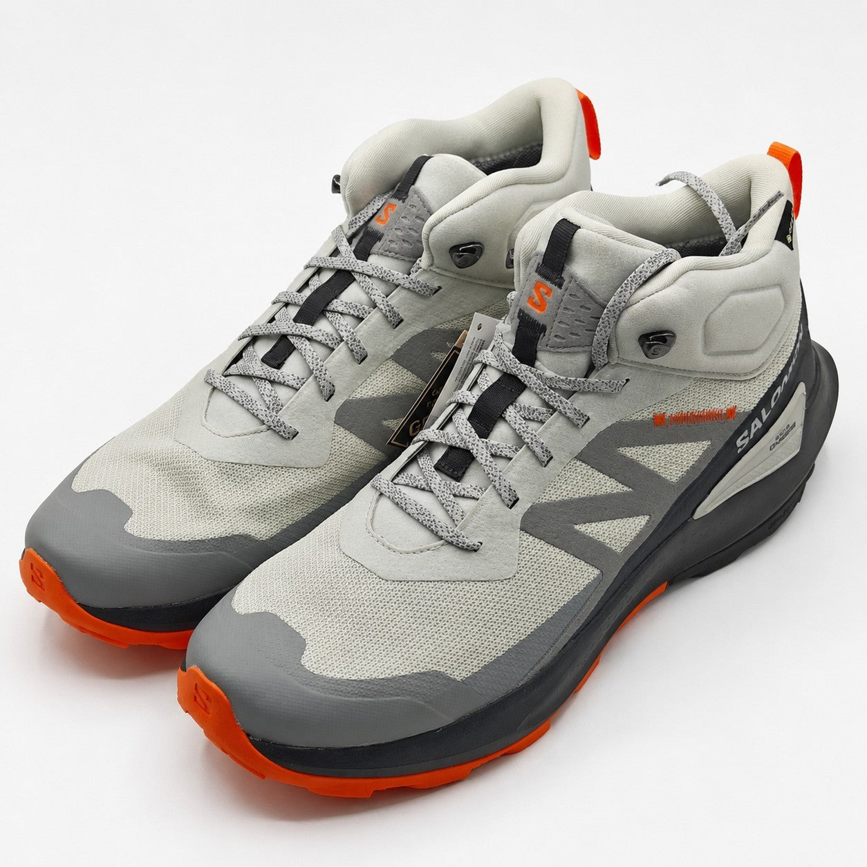 Salomon Elixir Activ Mid GTX Men's 13 Gore-Tex Hiking Boots Gray Orange L474567