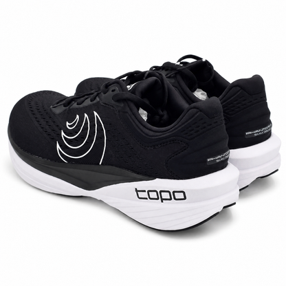 Topo Athletic Phantom 4 Men's Size 9 Black White Cushioned Running Shoes