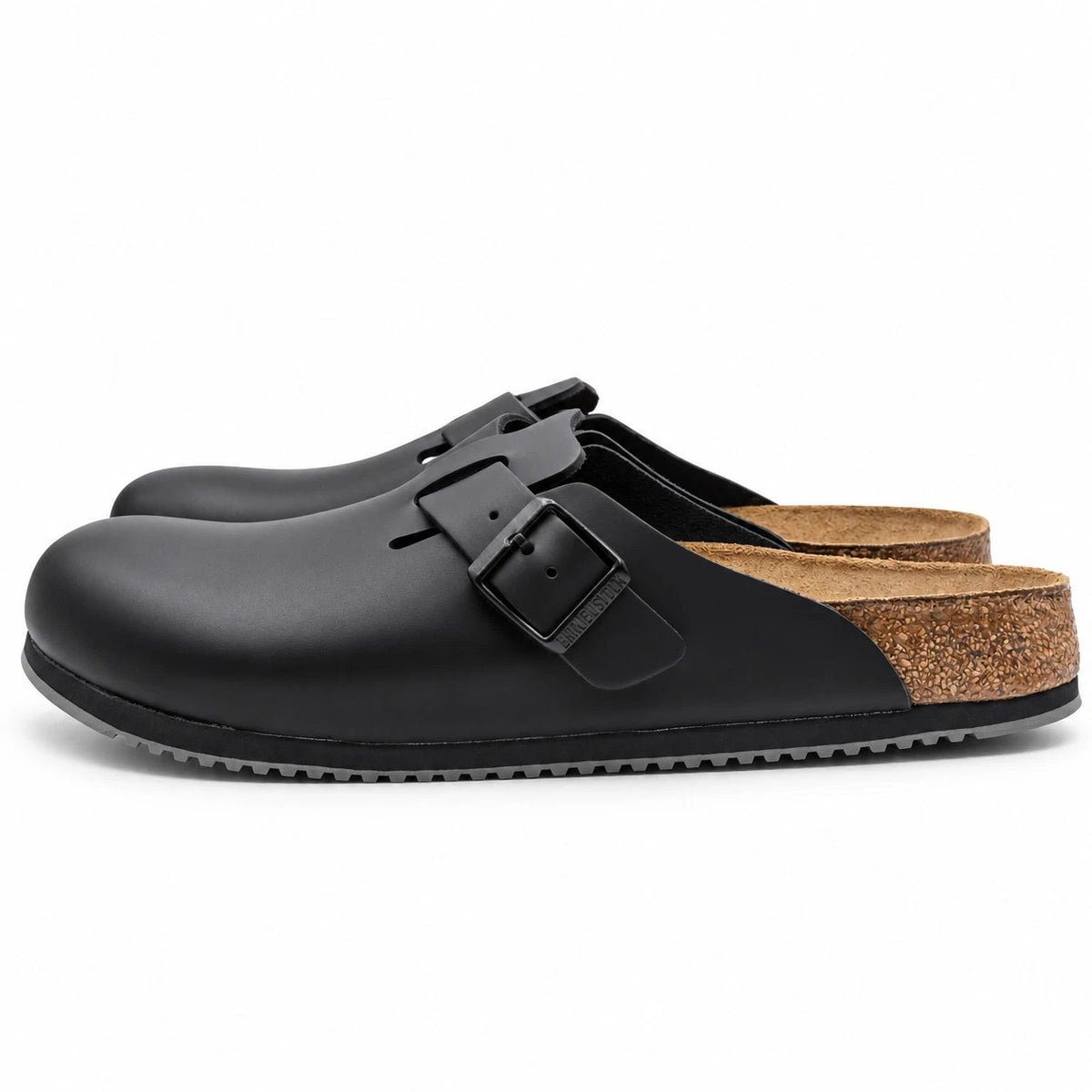 Birkenstock Boston Super Grip Clogs Women 9 Men 7 EU 40 Black Narrow Leather