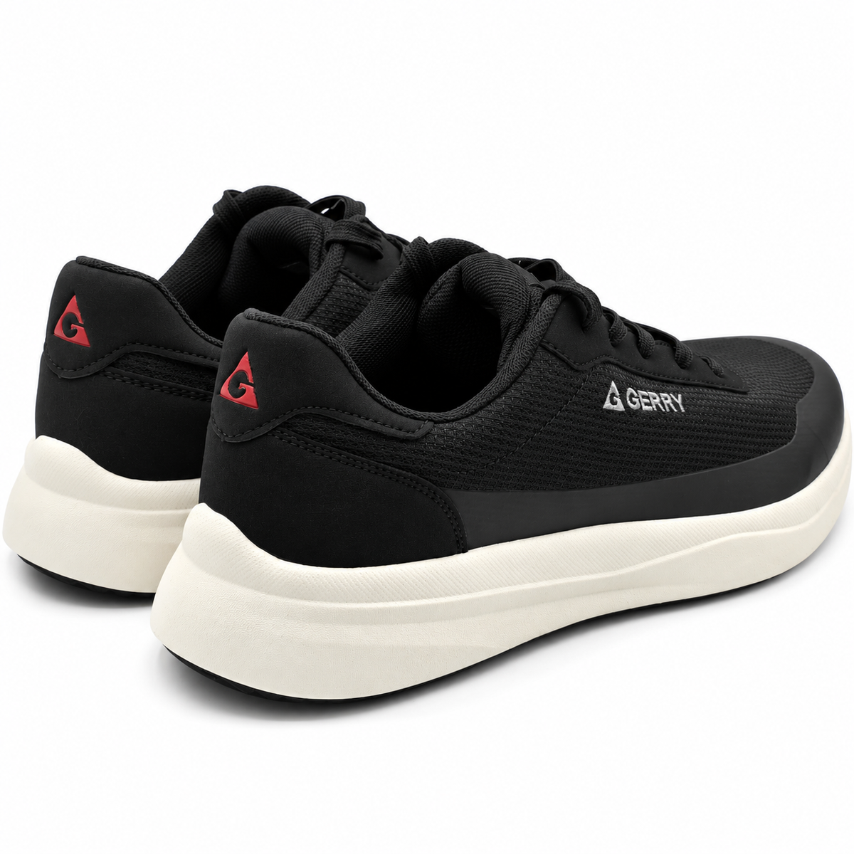 Gerry Creston Mens Sneakers Black Mesh Lace Up Lightweight Casual Pick Size