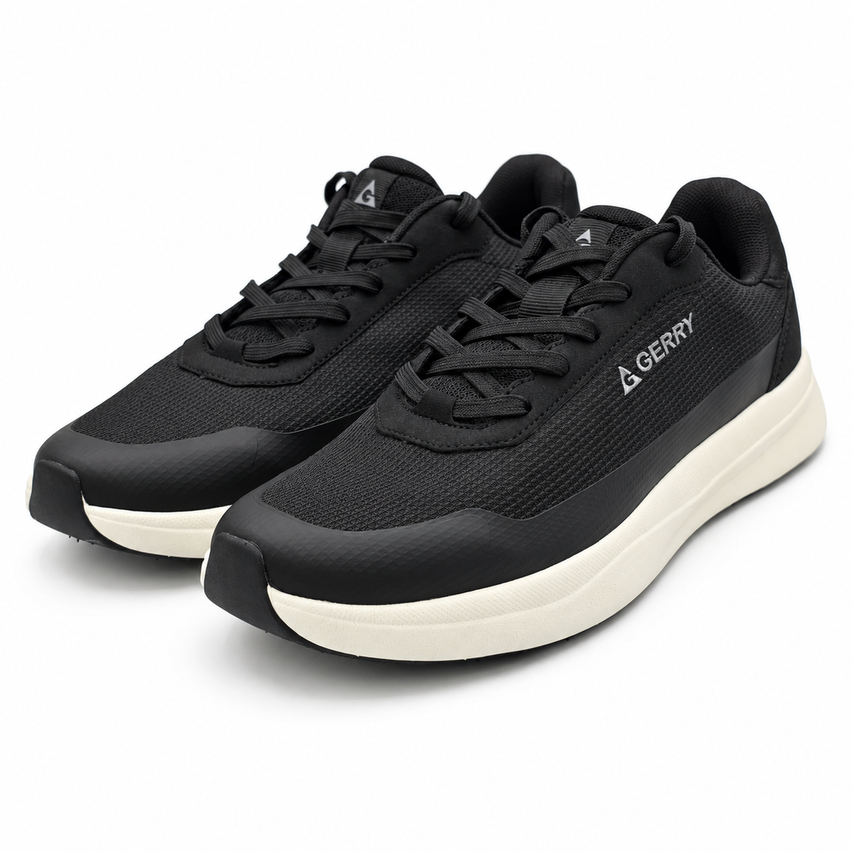 Gerry Creston Mens Sneakers Black Mesh Lace Up Lightweight Casual Pick Size