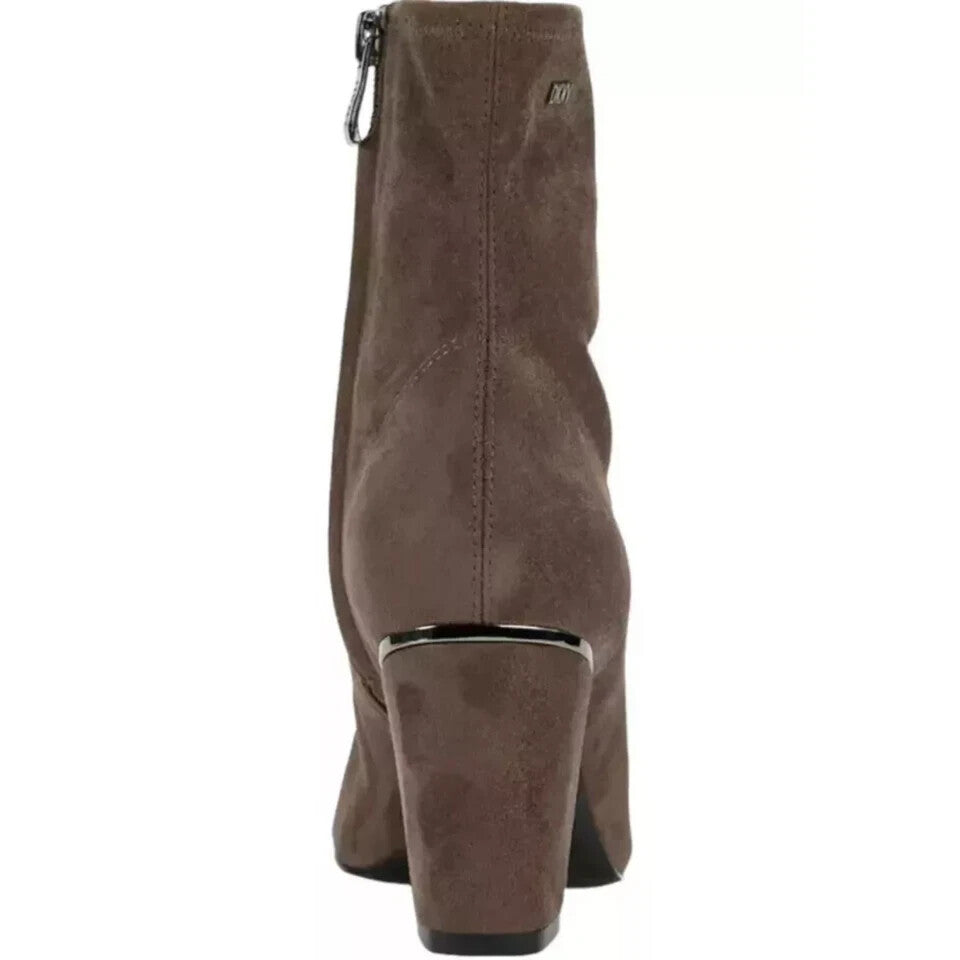 DKNY Women's Cavale Stretch Heeled Booties Espresso