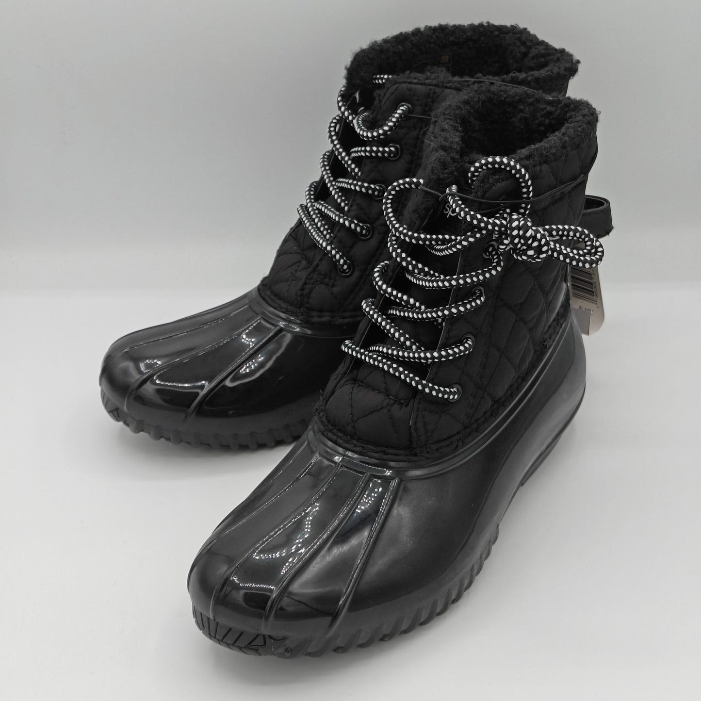 Sporto "Andie" Women's Insulated Waterproof & Repellent Duck Boot Ivory /black