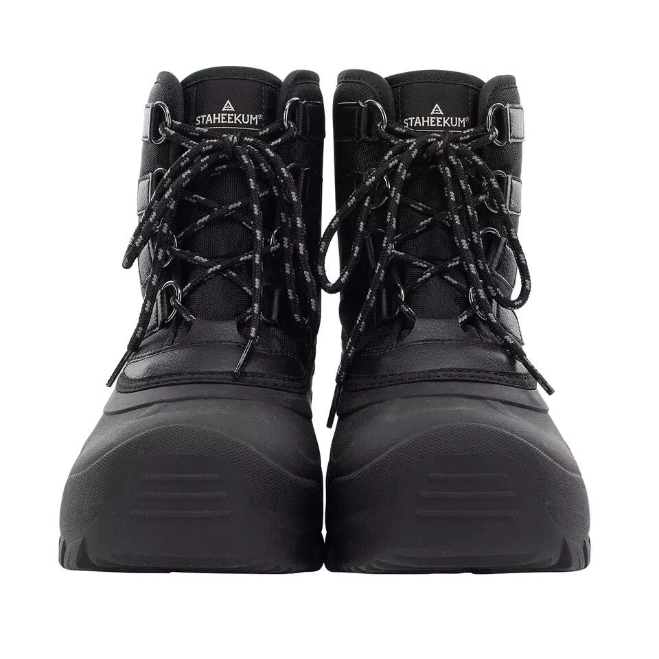Staheekum Men's Snow Boot Cold Rated -20 Waterproof Shell Outsole Black/Brown