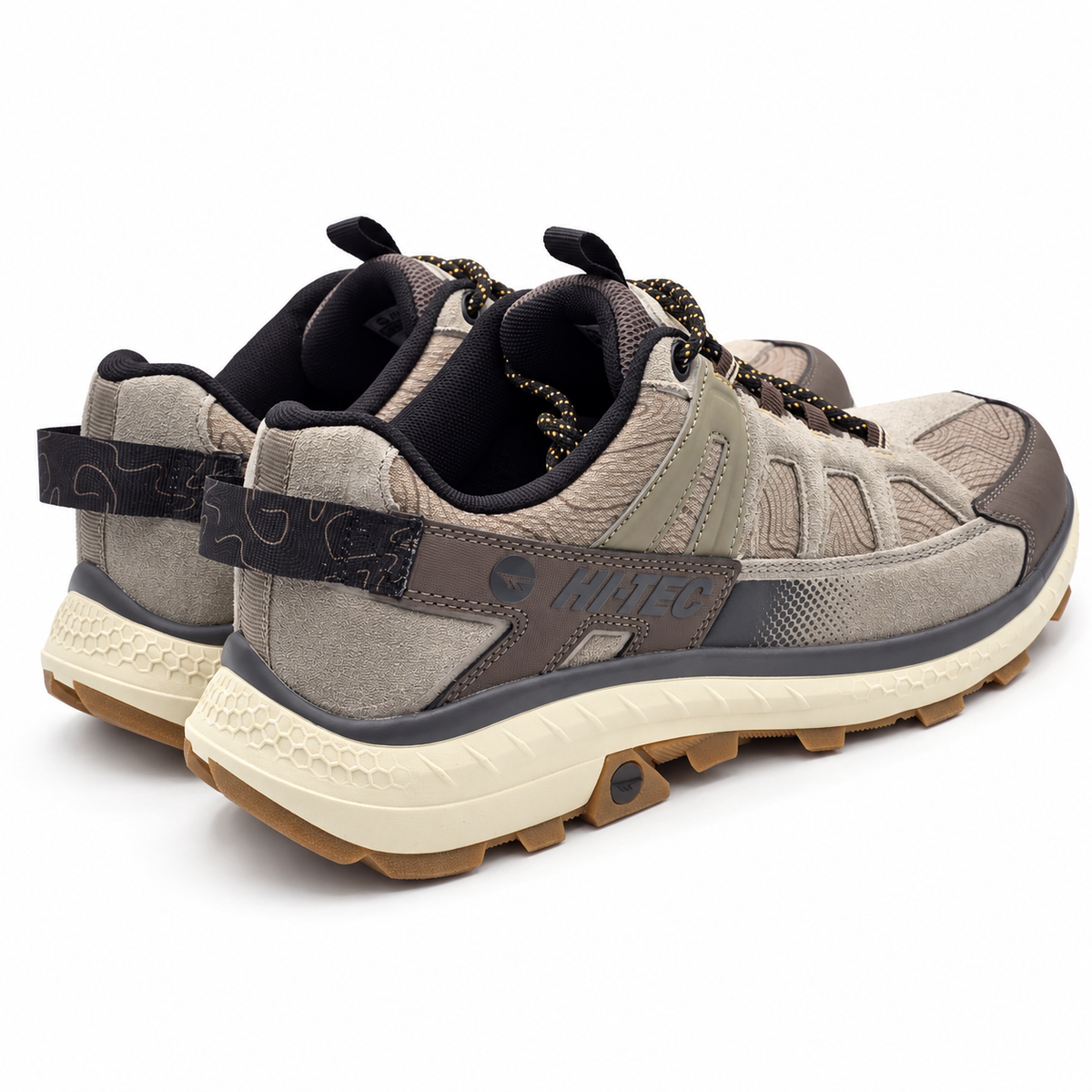 Hi-Tec Men's Hiking Trail Shoes Taupe Outdoor Walking Lace Up Sneakers Pick Size