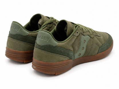 Saucony 586i Nubuck Men's 8 Women's 9.5 Green Gum Sole Retro Casual Sneakers