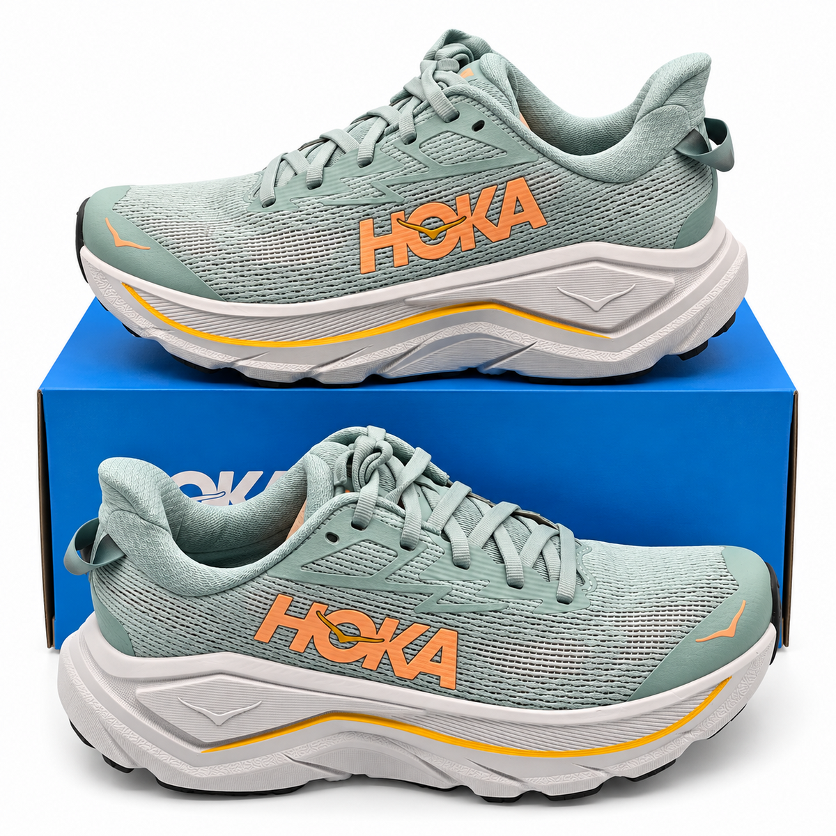 HOKA Challenger 8 Women's Running Shoes Jade Cosmic Grey 1168717-JDC Trail