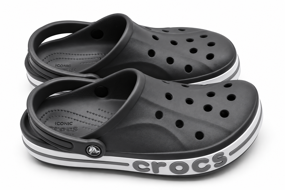 Crocs Bayaband Clogs Women 9 Men 7 Slate Grey Multi Slip On Comfort 205089-0IE