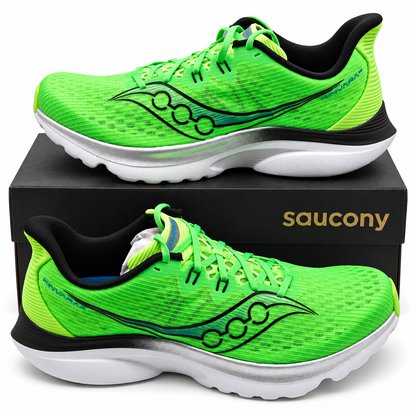 Saucony Kinvara 16 Mens 12 Slime Black PWRRUN Lightweight Running Shoes Sneakers