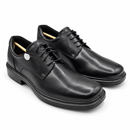 ECCO Helsinki 2 Men's Black Leather Plain Toe Derby Dress Shoes Pick Size 500164