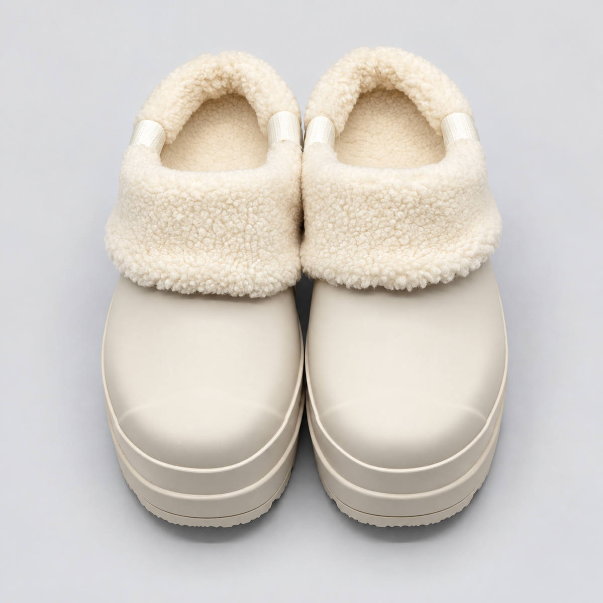 Hunter Play Sherpa Insulated Clogs Womens 9 Cream Rubber Slip On WFF1000RSP