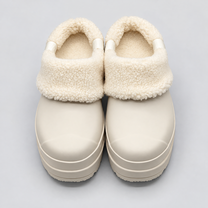Hunter Play Sherpa Insulated Clogs Womens 9 Cream Rubber Slip On WFF1000RSP