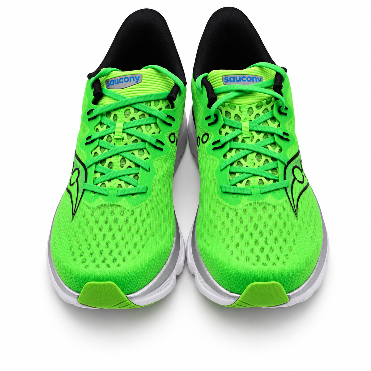 Saucony Kinvara 16 Mens 12 Slime Black PWRRUN Lightweight Running Shoes Sneakers