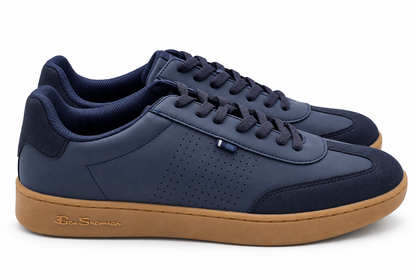 Ben Sherman Watts Mens Navy Blue Low Top Memory Foam Lace Up Sneakers Pick Size