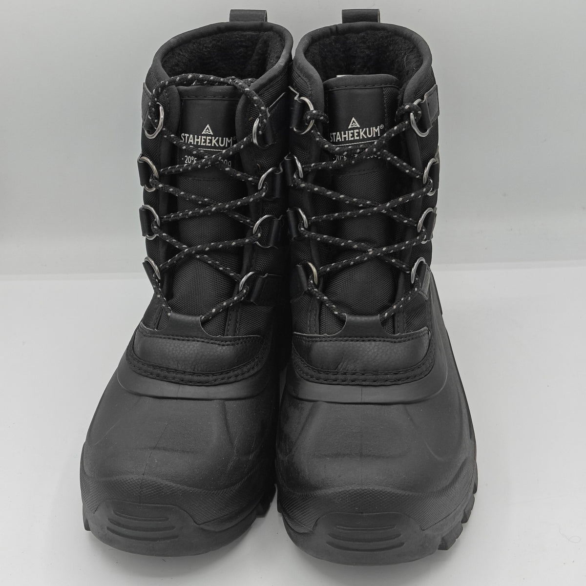 Staheekum Men's "Snow Boot" Rated -20 Degrees Waterproof Rubber Shell (Black)