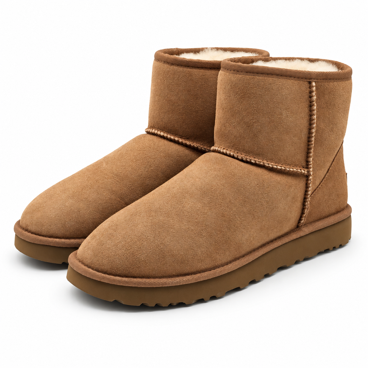 UGG Classic Mini II Womens 9 Chestnut Soft Sheepskin Lined Ankle Boots 1016222