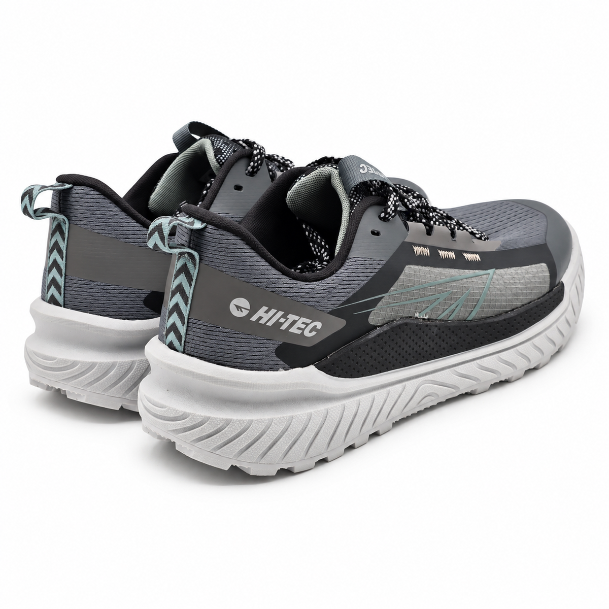 Hi-Tec Men's Trail Shoes Castle Rock Black Microchip Hiking Sneakers 9.5 1930429