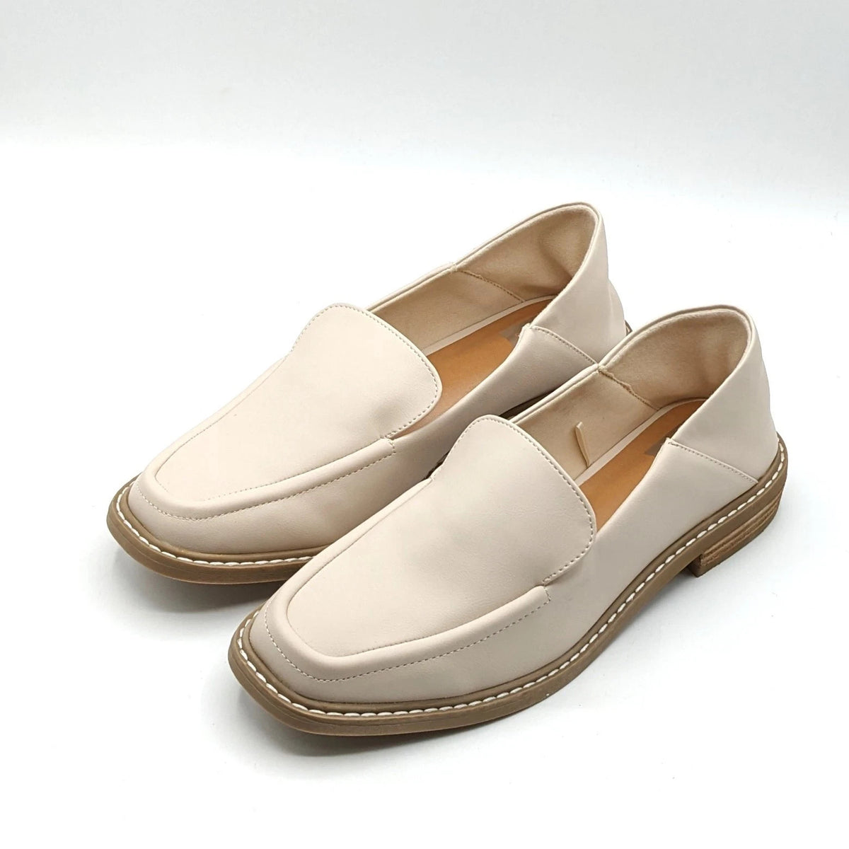 dv by Dolce Vita "Flirty" Women's Super Soft Loafer with Block Heel (Ivory) NEW