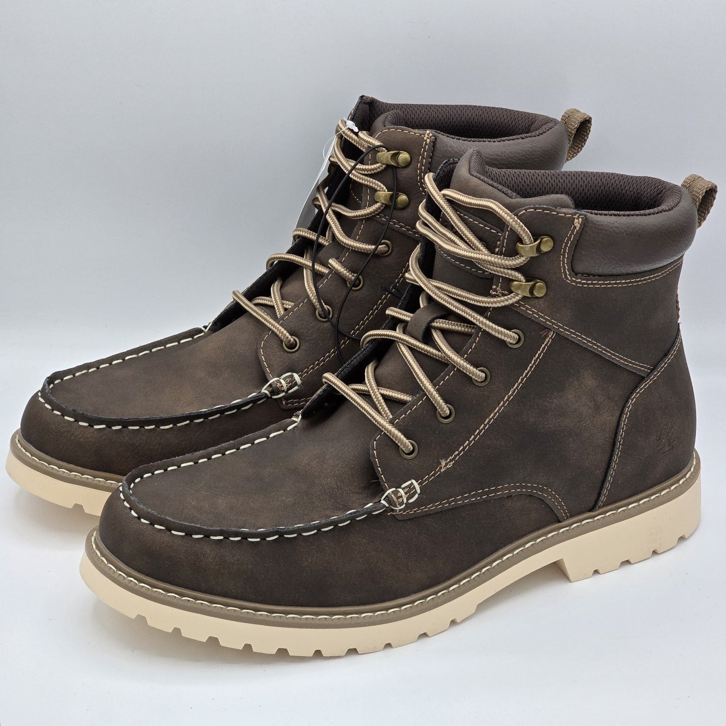 IZOD Miles Men's Chukka Boots Brown Casual Lace Up Work Ankle Style Size 12