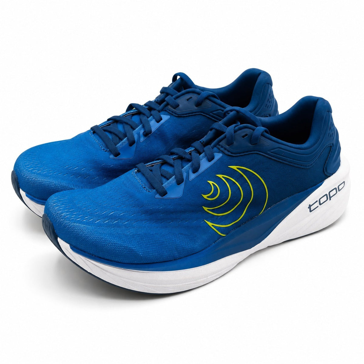 Topo Athletic Phantom 4 Mens Size 9 Running Shoes Lightweight Blue/Lime NEW