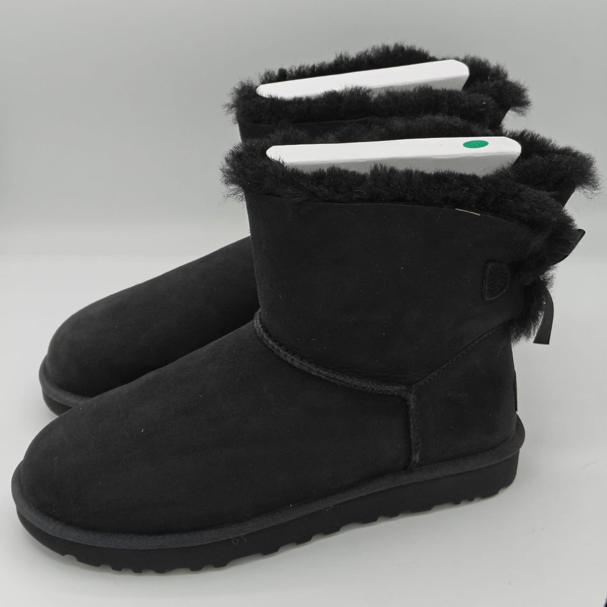 Authentic New UGG brand Women's Mini Bailey Bow II Black Soft Ankle Boots