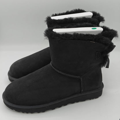 Authentic New UGG brand Women's Mini Bailey Bow II Black Soft Ankle Boots