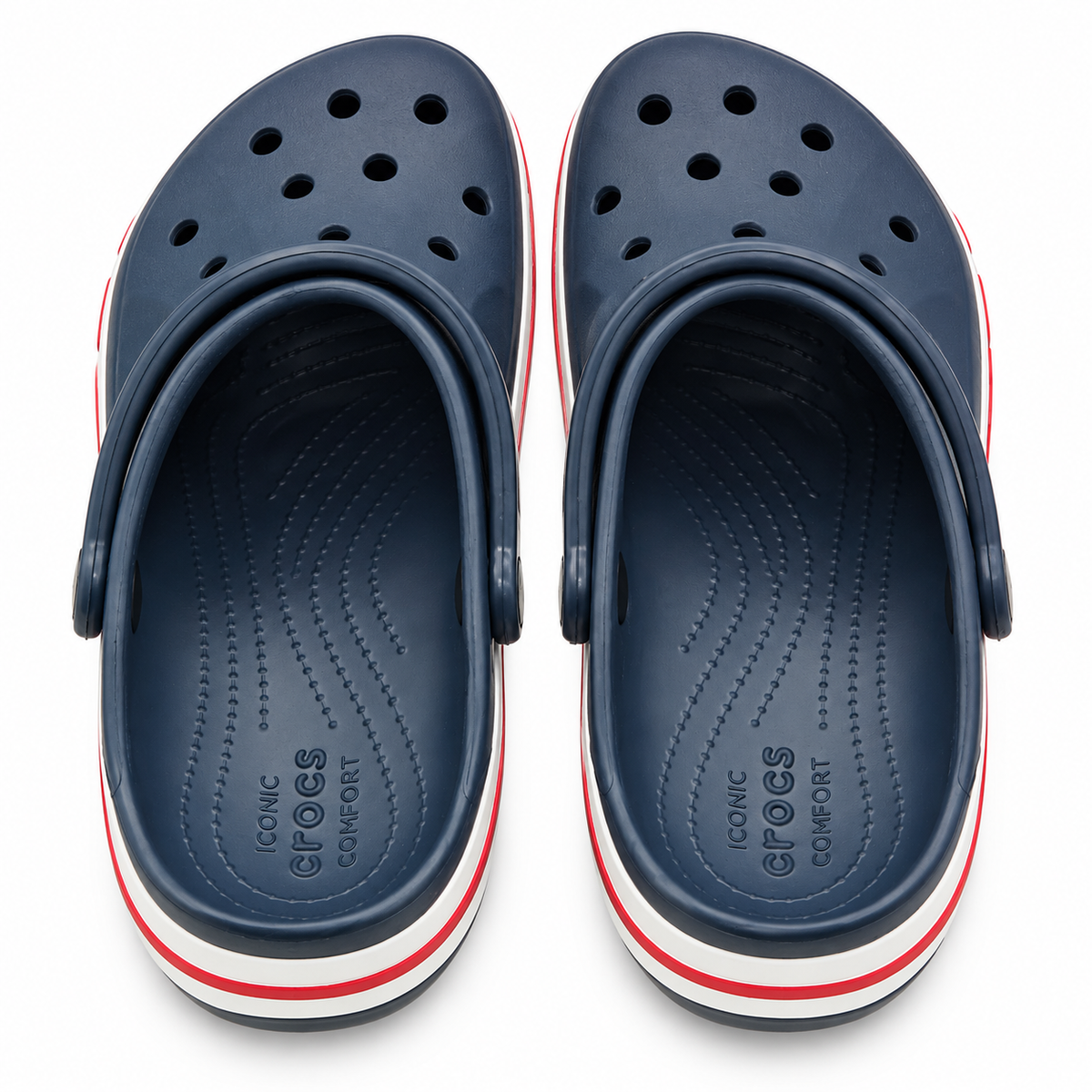 Crocs Bayaband Clogs Men 9 Women 11 Navy Pepper Blue Slip On Comfort Shoe 205089