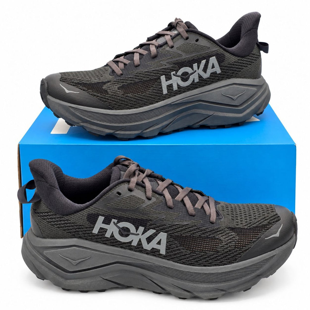 HOKA Challenger 8 Men's 8.5 D Black Outer Orbit Trail Running Shoes 1168716