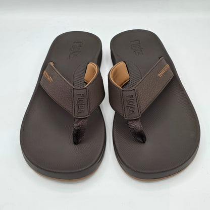 Flojos Flip Flops Men's Water Resistant Memory Foam Sandals Brown Pick Size