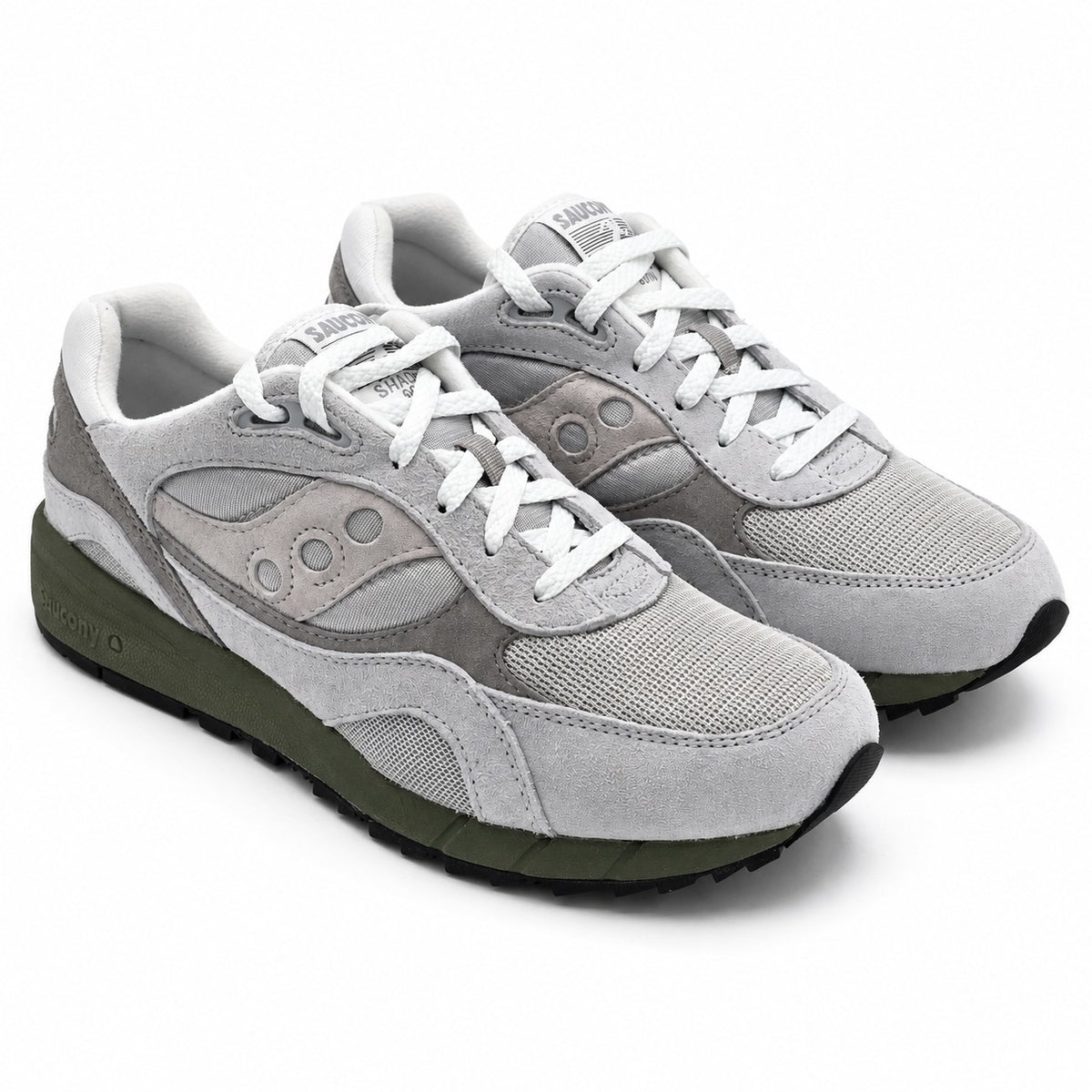 Saucony Shadow 6000 Grey Green Men's 10.5 Women's 12 Suede Sneakers S70441-81