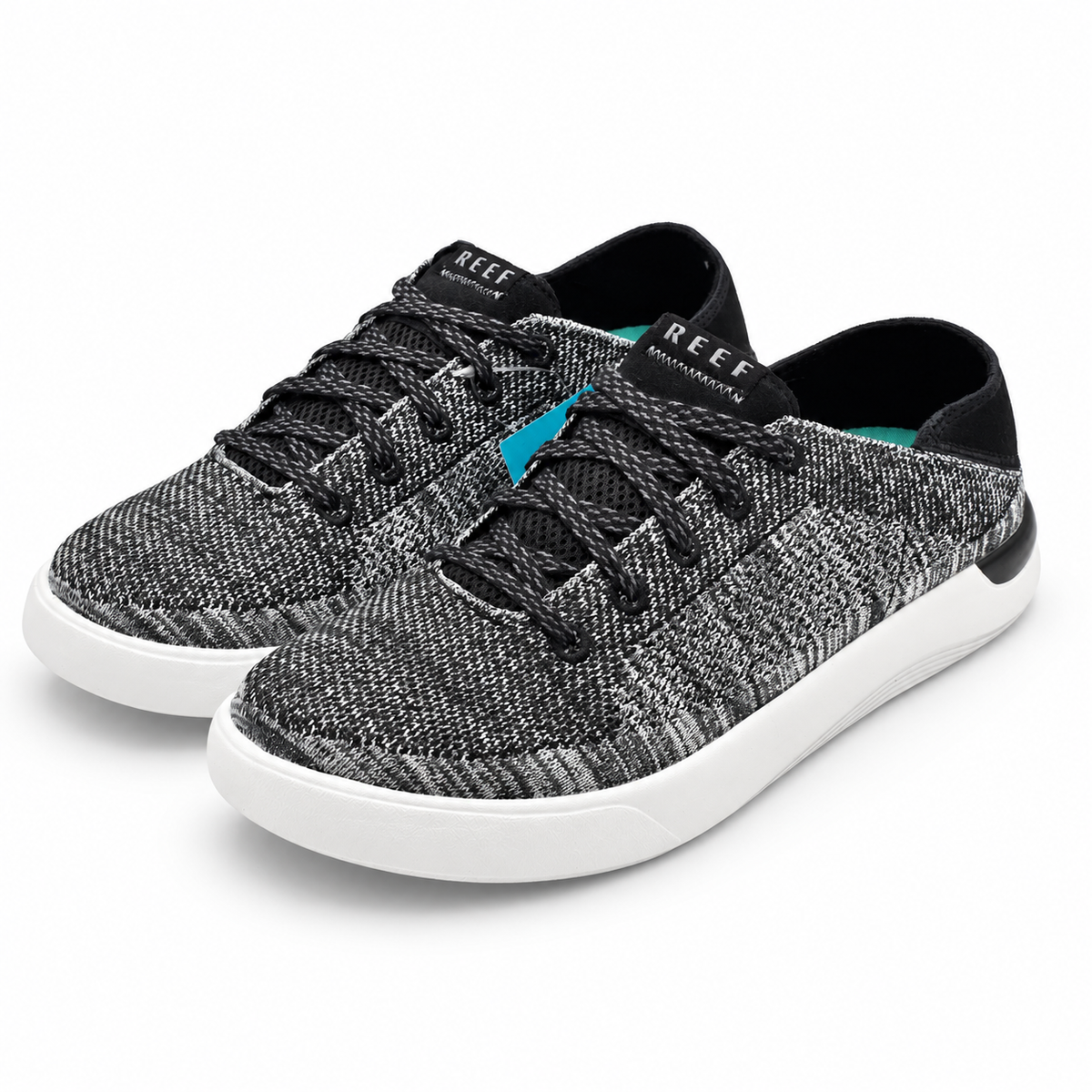REEF Swellsole Neptune Mens Size 9 Charcoal Gray Knit Memory Foam Shoes CJ6016