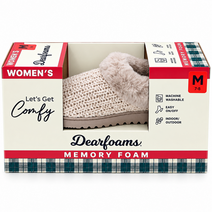 Dearfoams Women's Memory Foam Slippers Indoor Outdoor Comfort Pick Size & Color