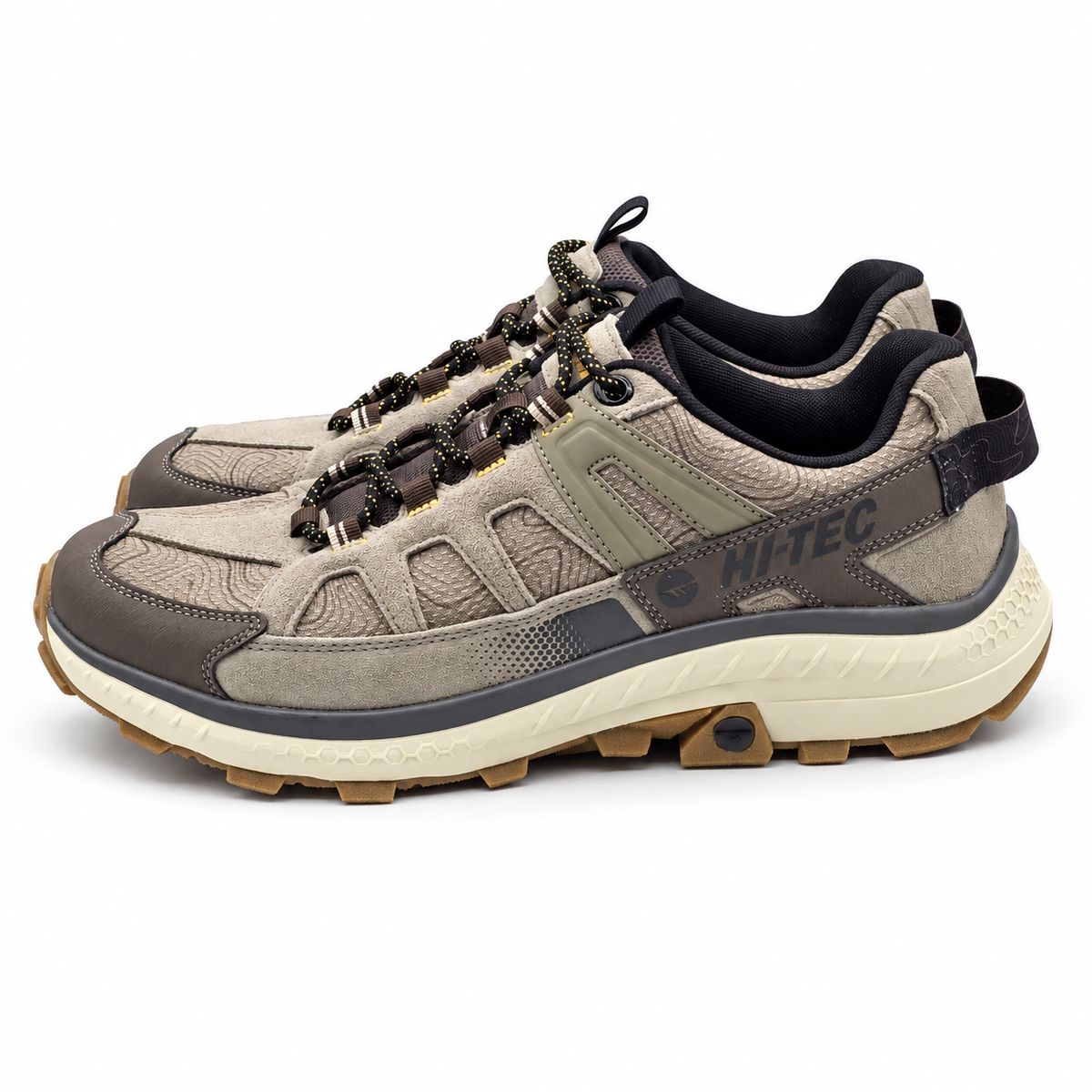 Hi-Tec Men's Hiking Trail Shoes Taupe Outdoor Walking Lace Up Sneakers Pick Size