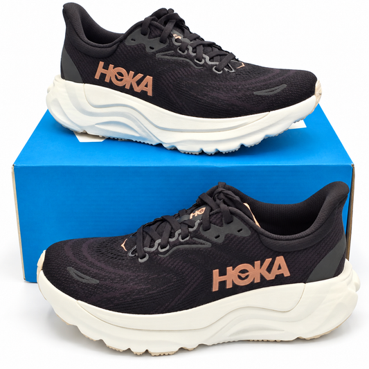 HOKA Arahi 8 Women's 8 B Black Rose Gold H-Frame Stability Road Running Shoes