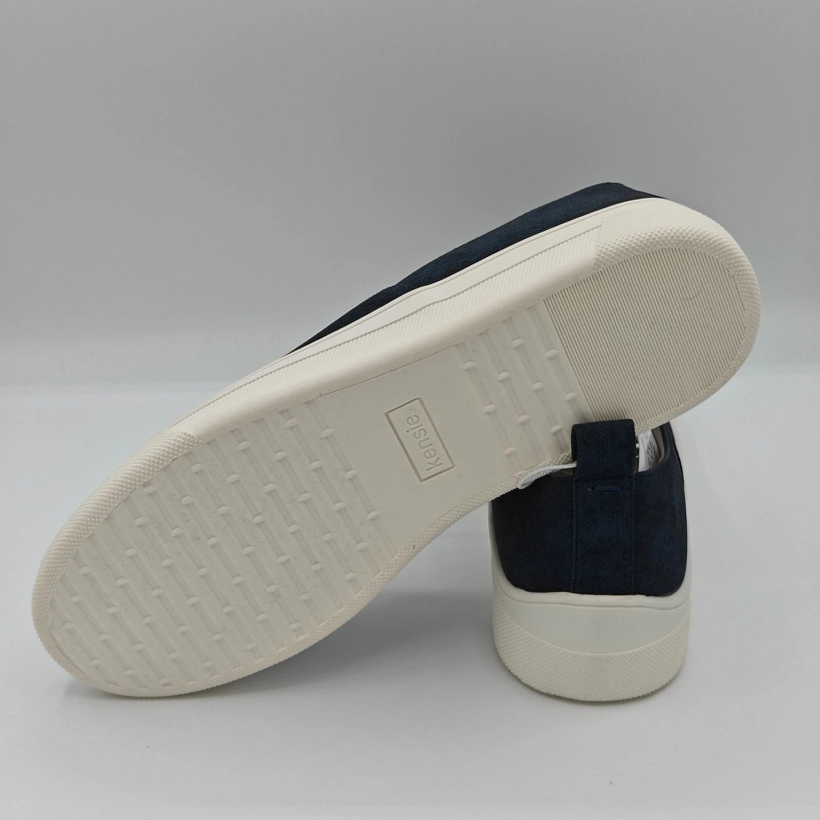 Kensie Salia Slip-On Shoes Women's Casual Comfort Knit Navy Beige Pick Size