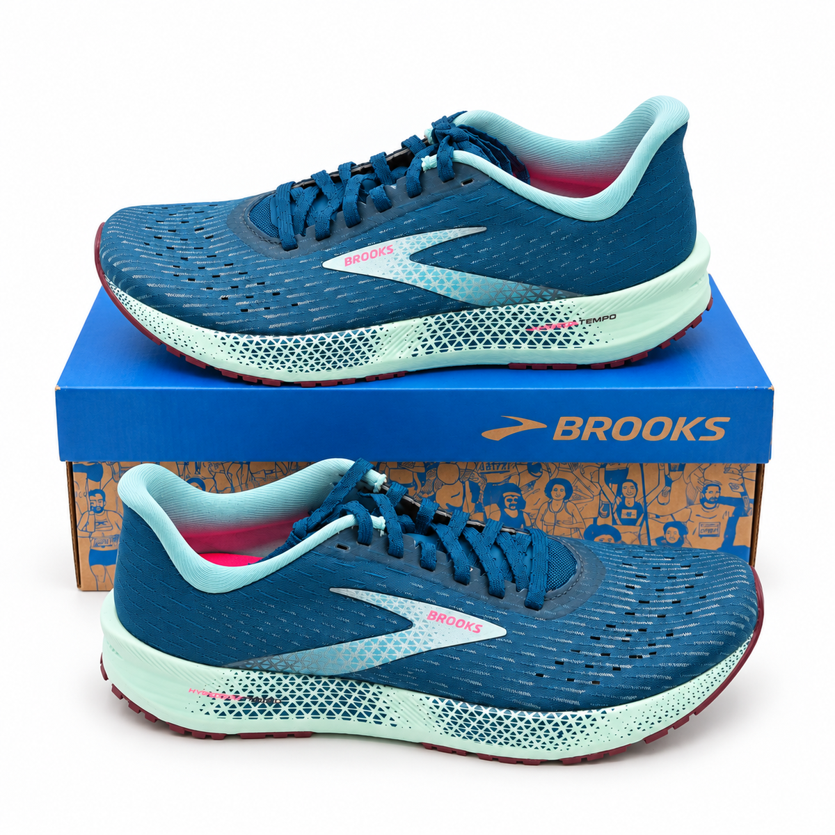 Brooks Hyperion Tempo Women's 9 Blue Coral DNA Flash Lightweight Running Shoes